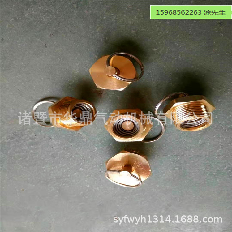 M22黄铜外丝排污阀 手动拉环气罐排污放水阀  外丝弹簧拉环排水阀