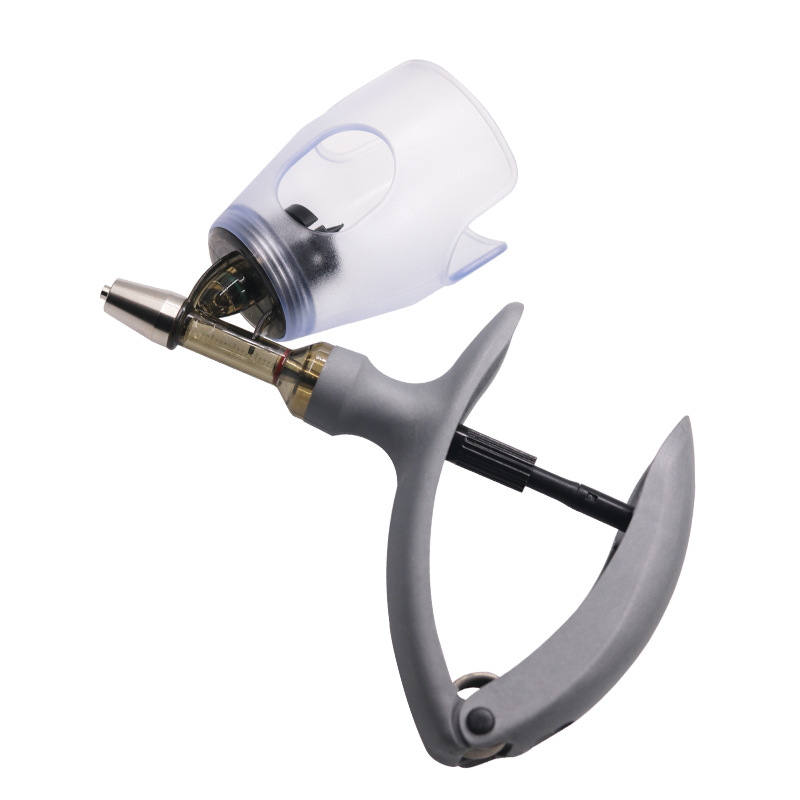 Hanqi alemán 1 2 5ML jeringa Gu botella de inserción jeringa de inyección veterinaria jeringa continua ajustable