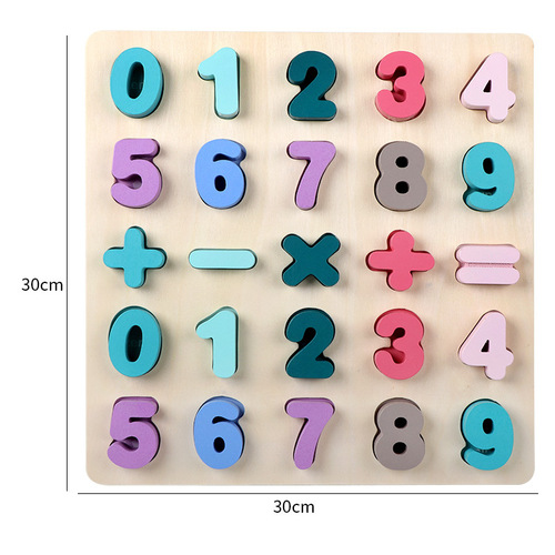 Factory direct sales of wooden numbers and letters for young children, shape recognition, scratching board, baby jigsaw puzzle, early education toys