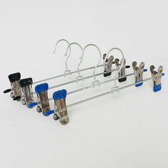 Factory direct sales metal electro-galvanized trouser clamps, clothes drying racks, household non-slip skirt clamps wholesale