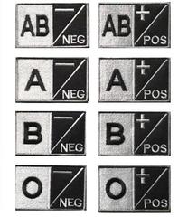 Cross-border sourcing large size tactical hat embroidery blood type patch with fabric and Velcro