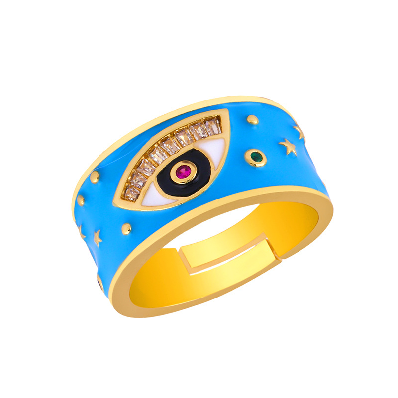 Diamond Drop Eye Devil‘s Eye Ring display picture 4