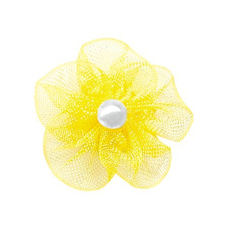 Yao Ming tejido hecho a mano cinta 2,2 cm arco pequeña flor regalo embalaje ropa interior accesorios cinta flor