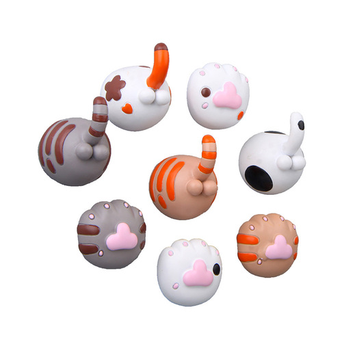 Cute Japanese chubby cat with sensitive cat butthole, thick meaty cat paws, 3D magnetic refrigerator sticker, magnetic magnet sticker