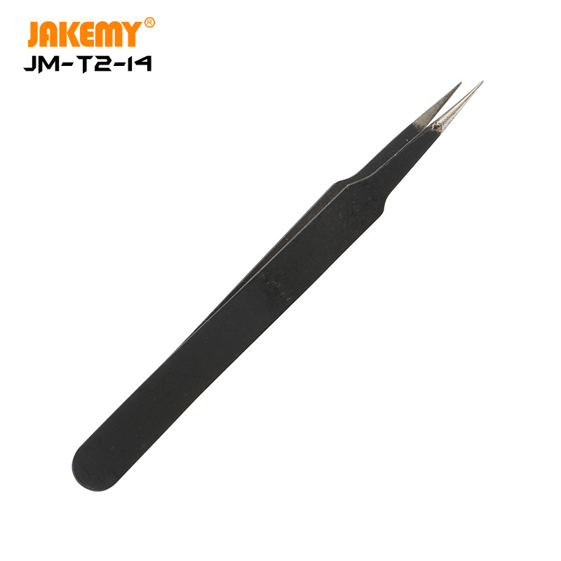 JM-T2防静电不锈钢镊子 维修贴膜DIY小工具 拆机精密尖头弯头镊子