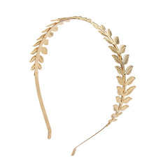 New Fashion Leaf Headband, European and American Bestselling Street Style Fashion Forest System Hair Accessory, Gold Leaf Headband Wholesale