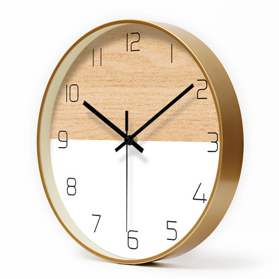 现代简约轻奢挂钟北欧创意个性钟表客厅卧室家用时尚静音石英时钟