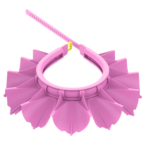 Baby shower hat waterproof ear protection adjustable children's bath cap soft rubber hair washing hat for kids