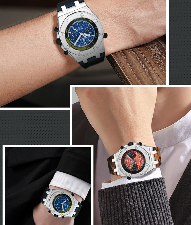 Kingston – montre à Quartz pour hommes, multifonctionnelle, en Silicone, étanche, de sport, tendance, nouvelle collection 2023_voghion.com