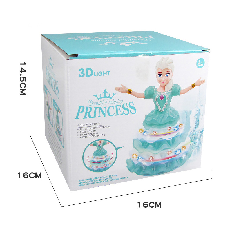 Nueva eléctrico universal cake Dancing giratoria princesa música ligera Venta caliente al por mayor niños Juguetes Educativos de la muchacha