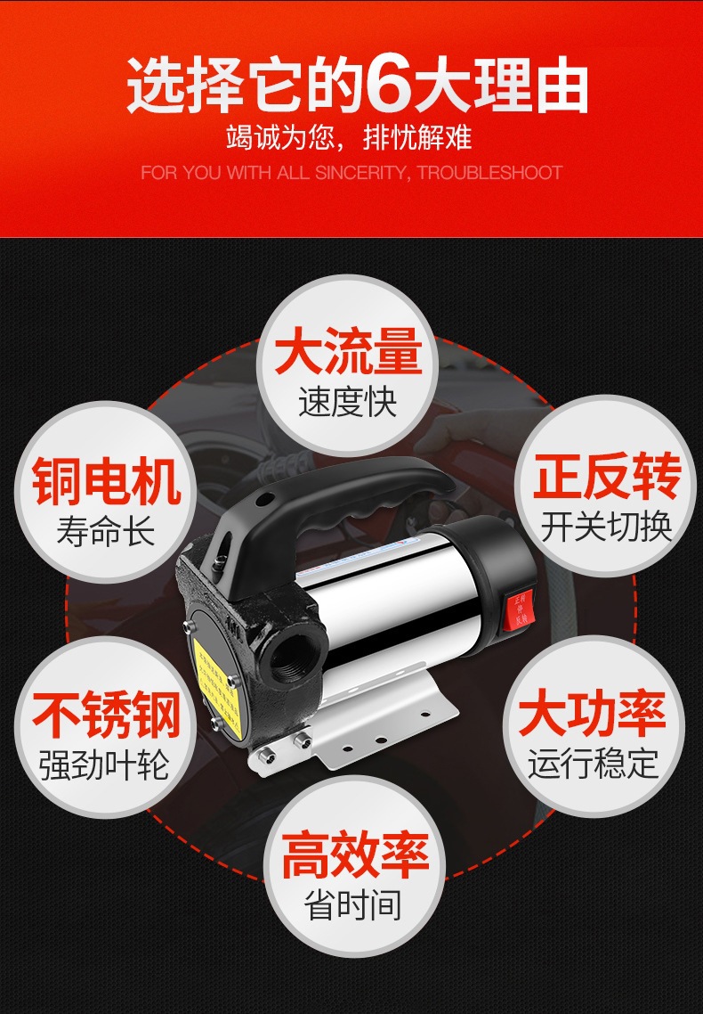 Oil Pump 12V24V Diesel Fuel Dispenser Oil Extractor Fuel Pump Small Self-Priming Oil Pump Electric Oil Pump