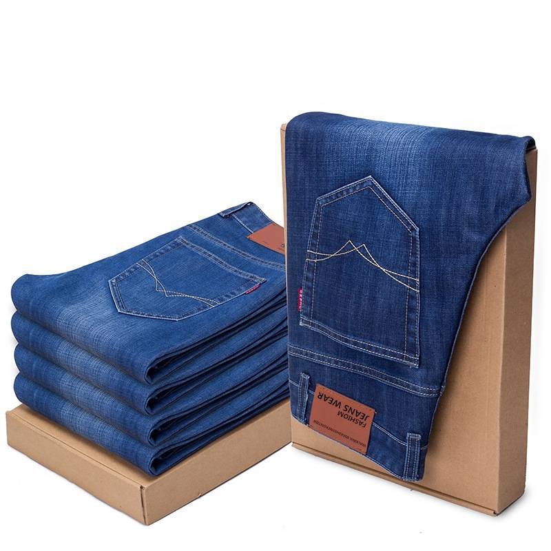 Spring new men's jeans men's casual stra...