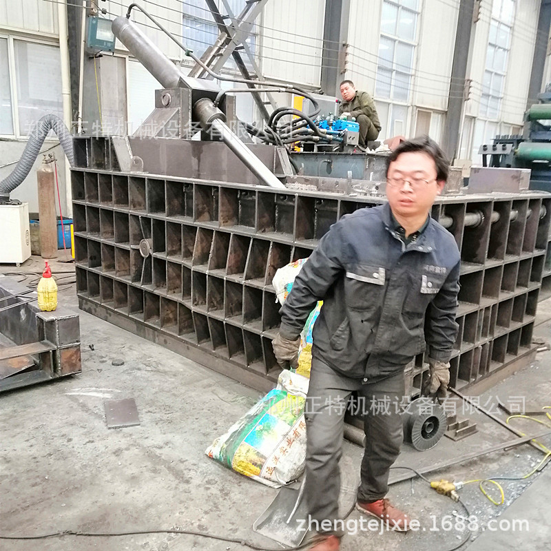 全自动一键启动金属压块机 金属边角料打包机 大型废钢筋打捆机