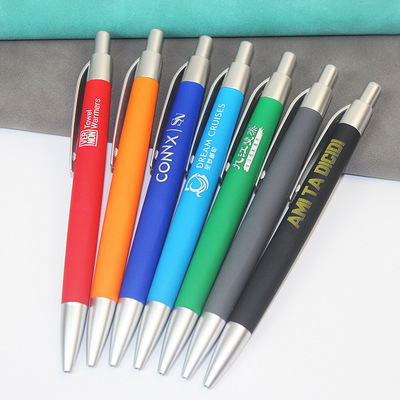 Business gift pen colour glue spray ball pen customized logo Advertising Pen hotel Meeting Pen Customized