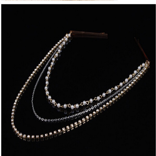 Headband pearl with tassels