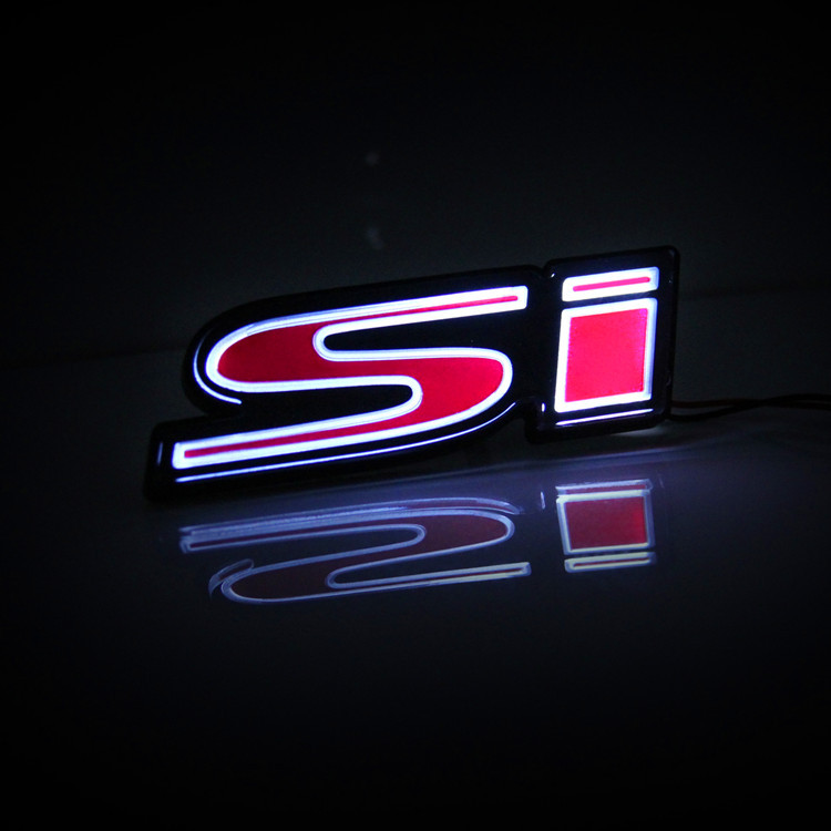 Suitable for Si Center Grille Logo Civic Original Red Label Civic Modified Si Car Label Civic Si Center Grille with Light Buckle