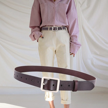 腰带女士真皮韩版ins风纯牛皮时尚简约百搭装饰韩国宽牛仔裤腰带