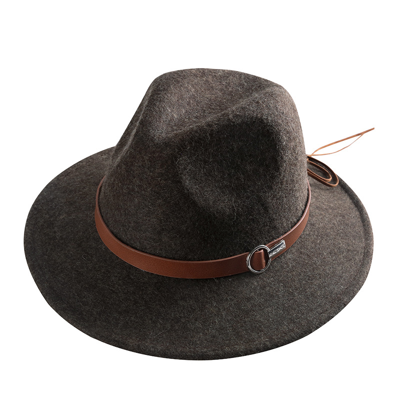 Sombrero Otoño e Invierno de lana estilo europeo y americano británico sombrero de copa 55-57cm multicolor opcional fábrica al por mayor image 16