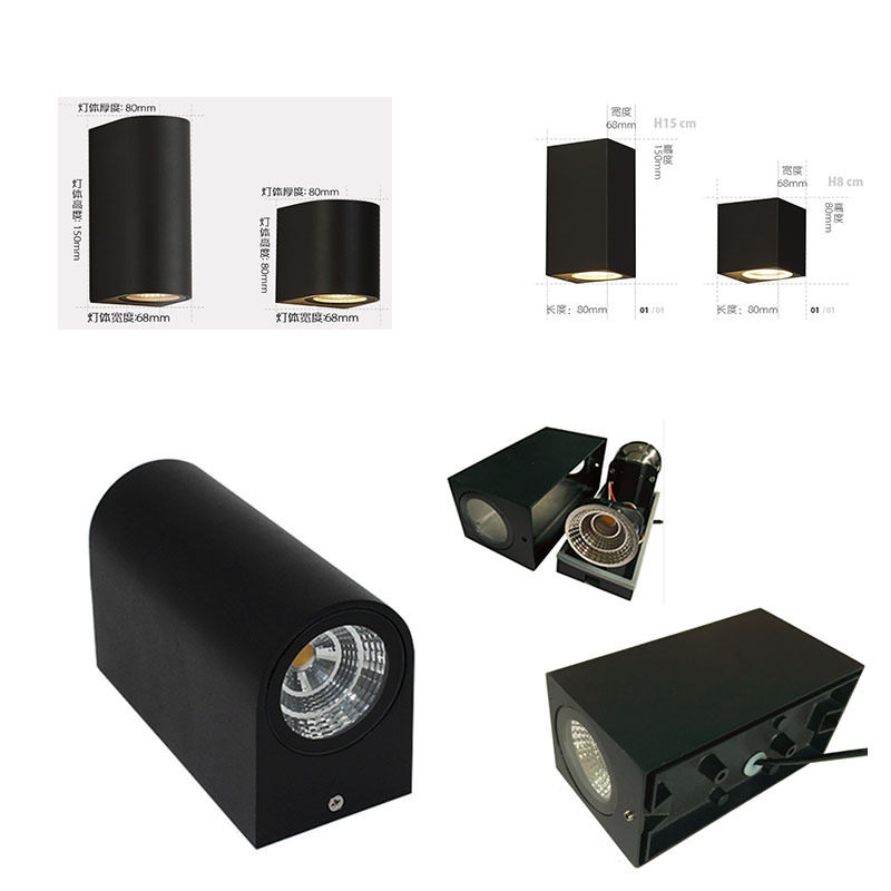 LED wall lamp shell led spotlight shell outdoor 3W 2*6W single and double head wall lamp shell die casting factory LED wall lamp shell led spotlight shell outdoor 3W 2*6W single and double head wall lamp shell die casting factory