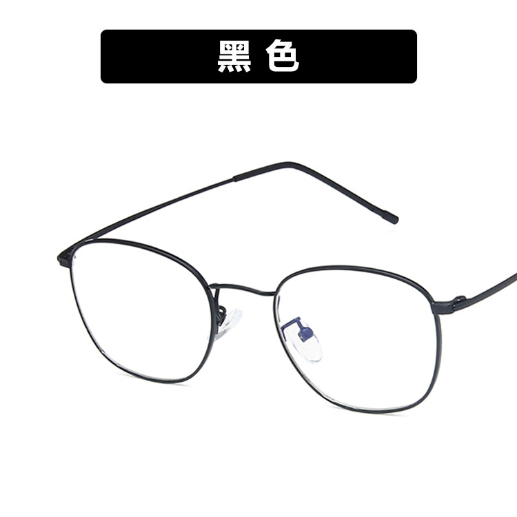 Small frame square eyeglass frame anti slip foot cover 2019 new tide metal spectacle frame RETRO art 8903 flat lens