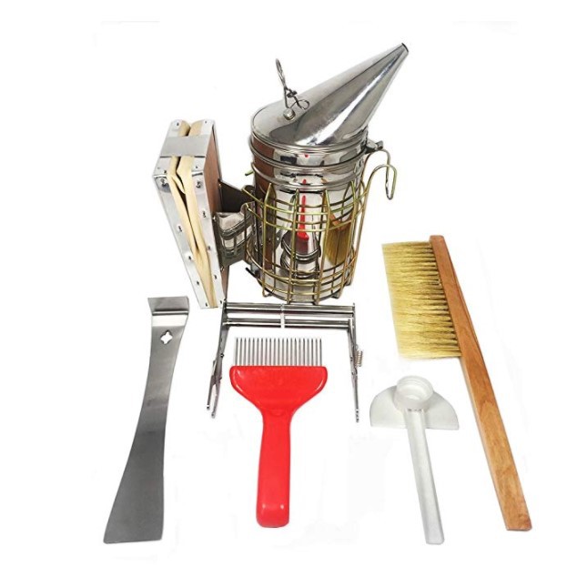 养蜂工具喷烟器蜜蜂专用起刮刀割蜜叉提脾夹喂水器蜂刷 蜜蜂用具