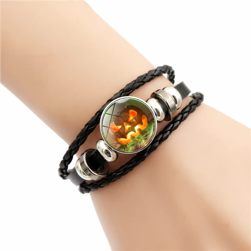 Nuovi accessori Halloween Time Jewel Braccialetto di perline Europa e Stati Uniti Braccialetto intrecciato a mano Gioielli_voghion.com