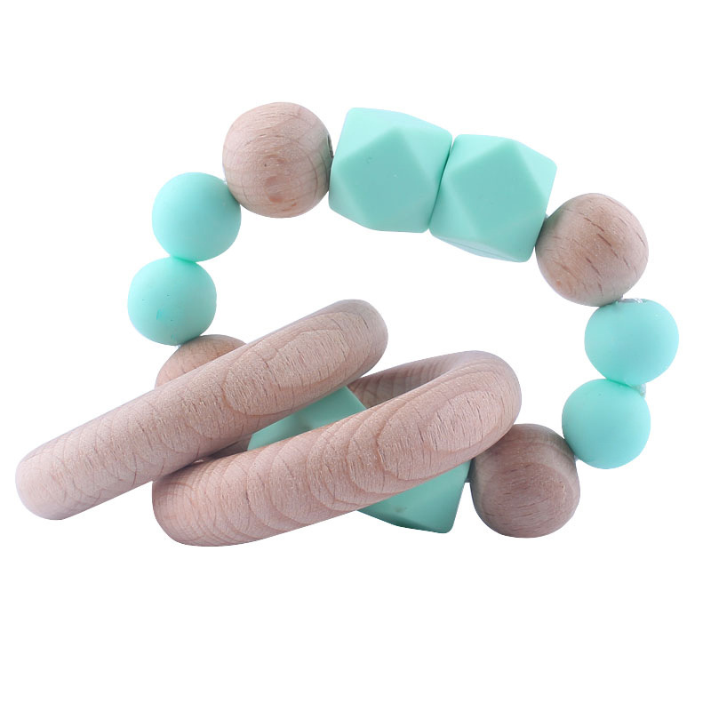 Bebé haya mordedor pulsera materna e infantil suministros silicona teether palo Amazon Comercio exterior popular bebé mordedor