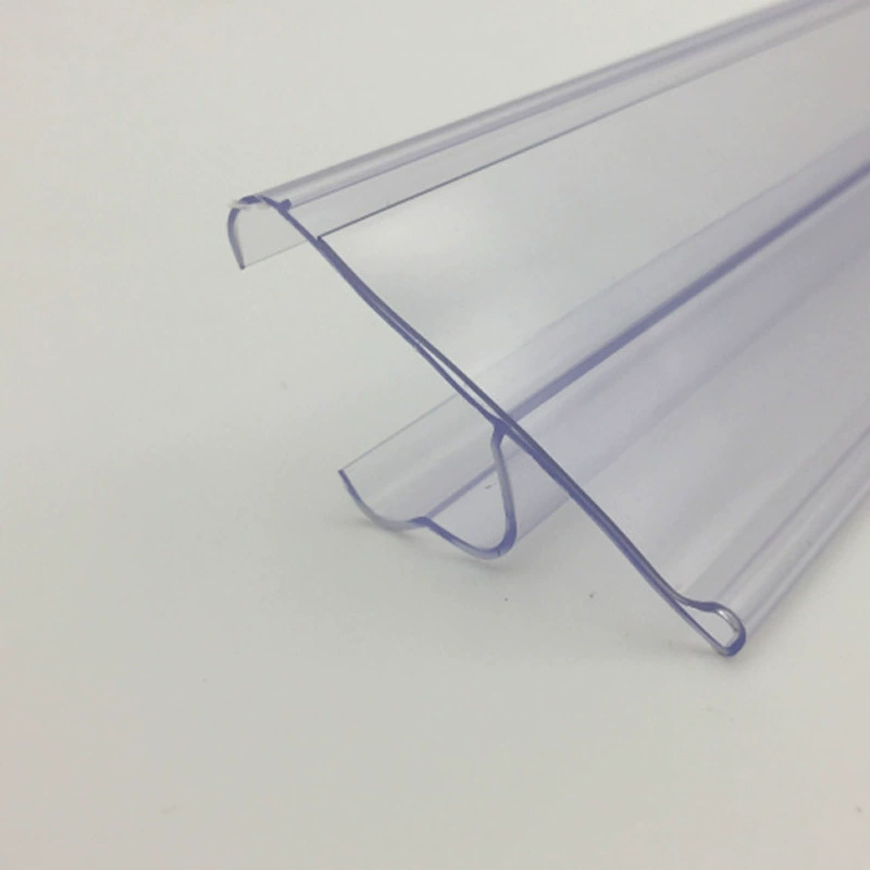 Source factory customized pharmacy warehouse brand strip supermarket shelf transparent outer card label PVC plastic price strip