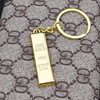 Golden metal keychain, bar, Birthday gift