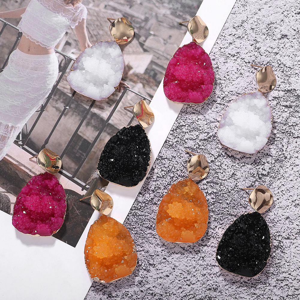 2019 Korean New Style Candy Color Resin Earrings Wholesale display picture 8