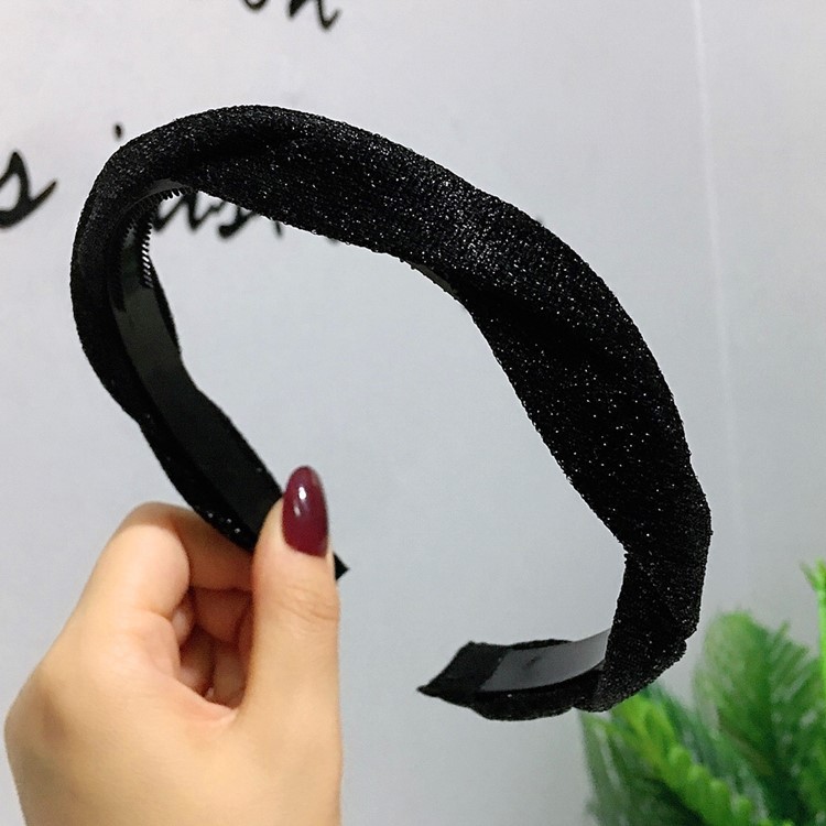 Korean Version Of Simple Flash Cloth Braid Headband Korean Fashion Light Board Hair Accessories Hairpin Hairpin display picture 5