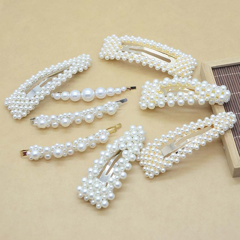 ins Net red pearl bb Clip hairpin Explosive money the republic of korea adult Clip Headdress Edge clamp Word folder Bangs