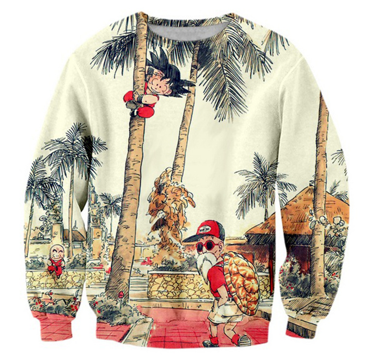 Dragon Ball Son Goku 3D Printed Long Sleeve Hoodie