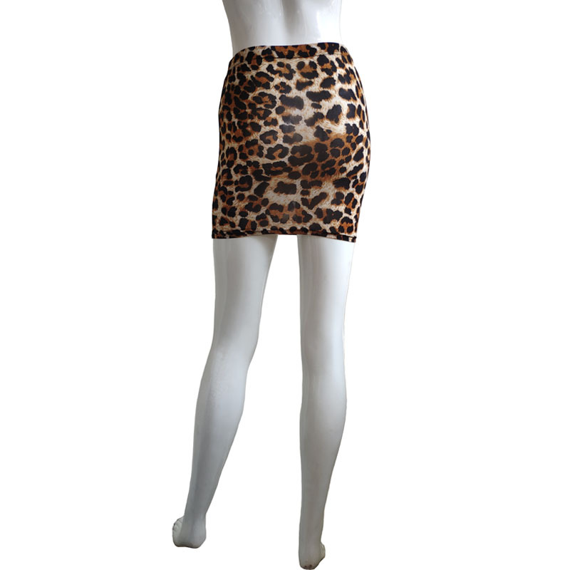 Women's Short Leopard Print Skirt Printed Leopard Print Skirt_mkmklike.com