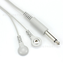 3.5扣子电极线 监护导线 6.35接口理疗按摩器 治疗仪贴片导线