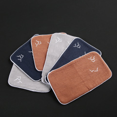 Japanese cotton and linen double-sided absorbent tea towel vintage fabric dry brewing pot holder cushion heat insulating pad tea set accessory