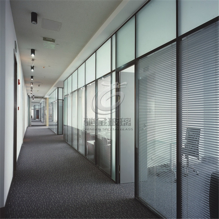 【环保隔音】磁控中空百叶推拉门 中空百叶办公隔断推荐源厂玻璃