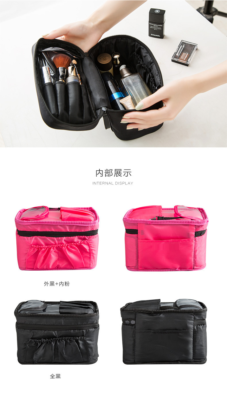 Solid Color Portable Stereo Desktop Cosmetic Bag Wholesale Nihaojewelry display picture 9