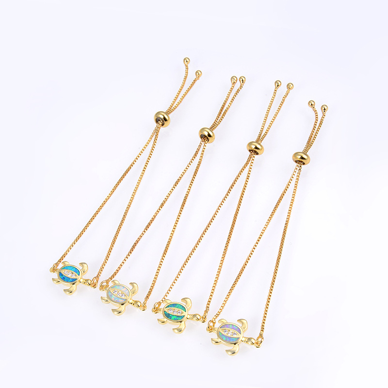 4g Weight Artificial Gemstones Inlay Material Bracelets Classification Copper Chain Material 1 Piece Quantity Holiday, Daily Occasion Copper Material Color Block Pattern Women's Gender Inlay Design Simple Style, Classic Style Style Copper Inlay Color Block Artificial Gemstones Bracelets 5