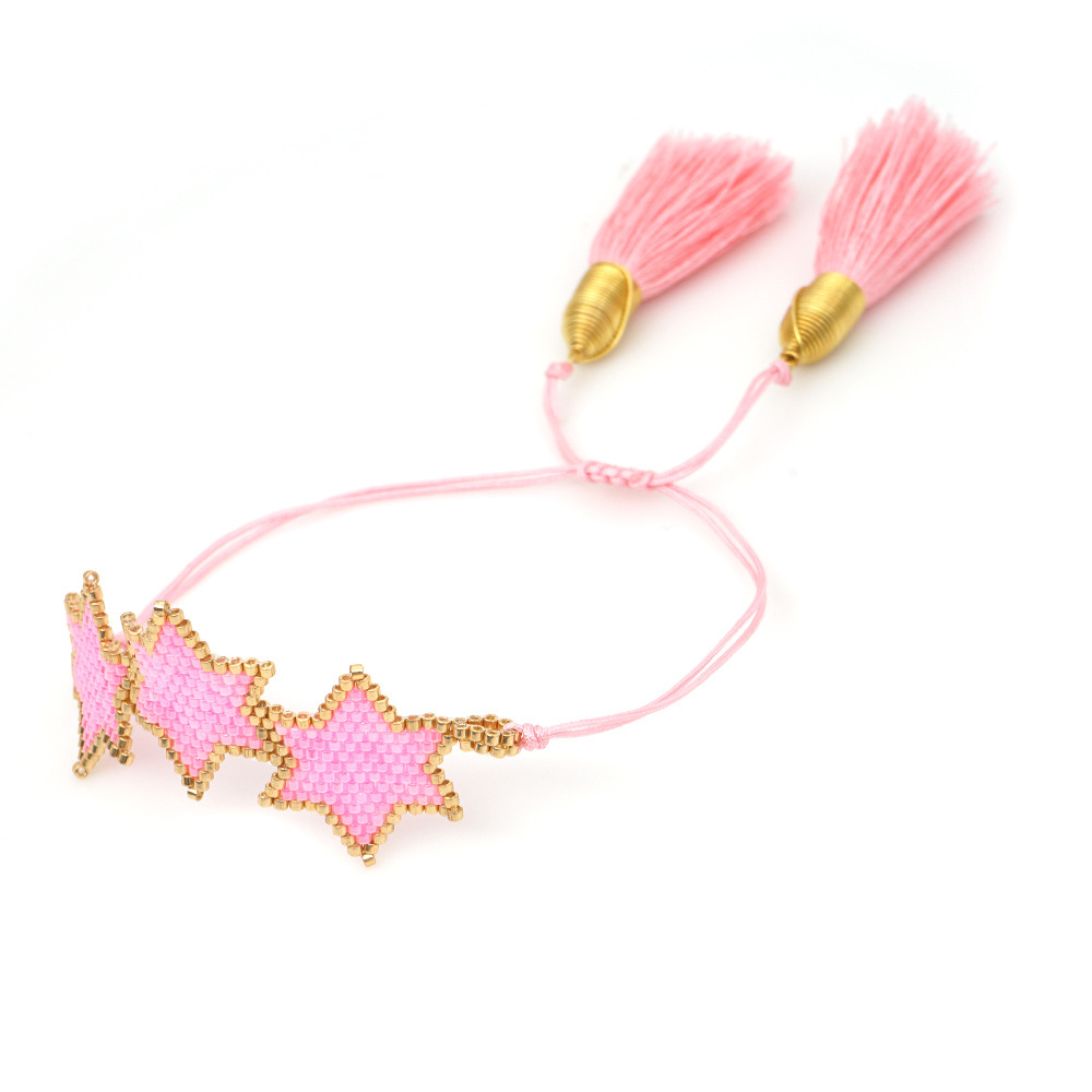 Nueva Pulsera De Patrón De Estrella Hexagonal Tejida A Mano Miyuki De Moda display picture 56