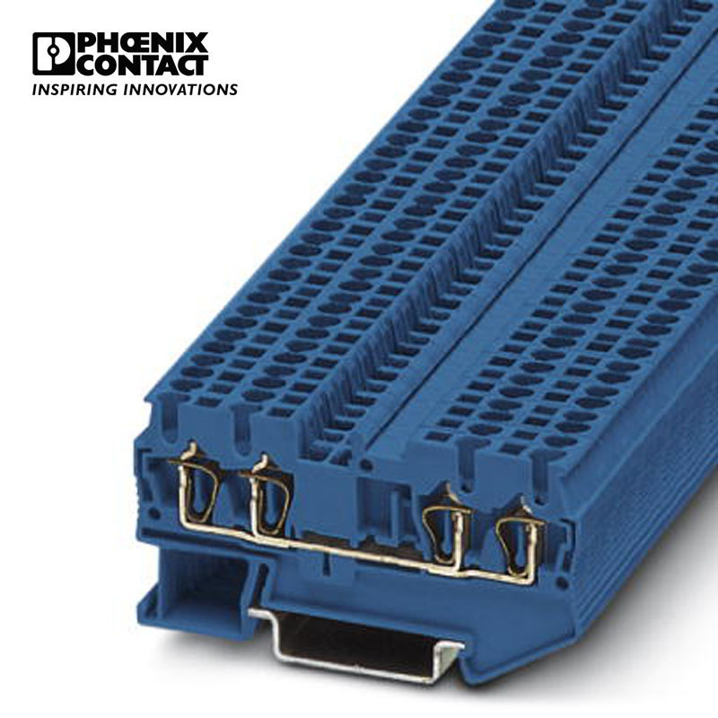 菲尼克斯接线端子回拉弹簧式 ST 1,5-QUATTRO BU-3031199一包50个