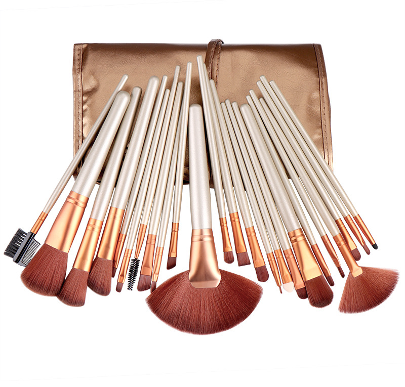 Fashion Solid Color Handle Makeup Brush Set Portable Storage Bag Wholesale Nihaojewelry display picture 2