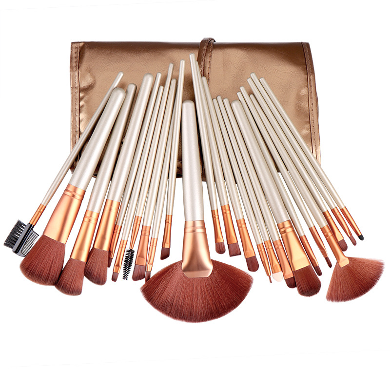 Mode Einfarbig Griff Make-up Pinsel Set Tragbare Aufbewahrungstasche Großhandel Nihaojewelry display picture 2