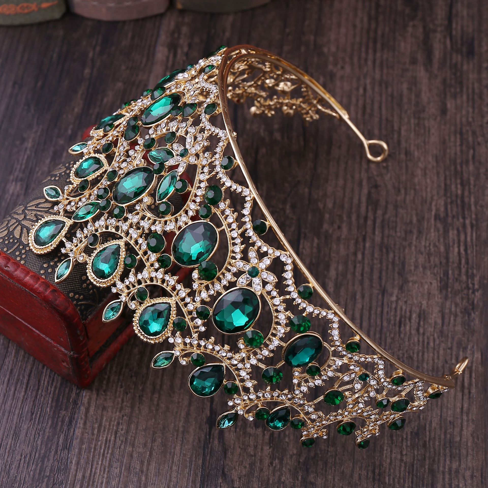 Wedding, Stage Occasion Alloy Material Retro Crown Alloy Inlay Rhinestones Crown 1 Piece