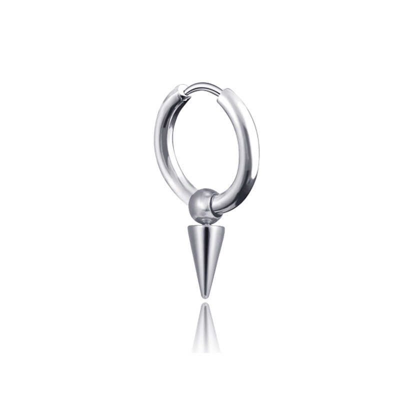Short steel earrings
