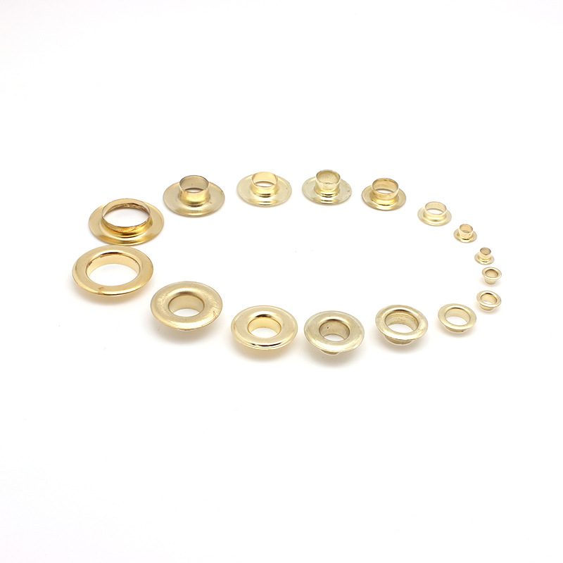 汽眼现货供应铜铁金色压边圆边防锈箱包鞋盒服饰气眼吾眼义乌厂家