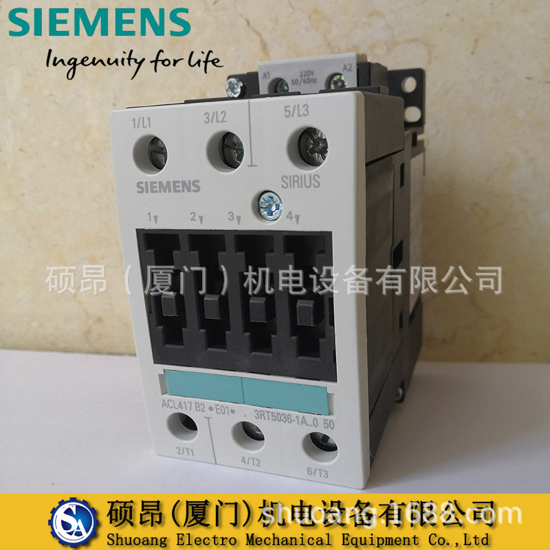 全新原装3RT5044-1BB40西门子3RT5直流接触器DC24V 65A 30KW