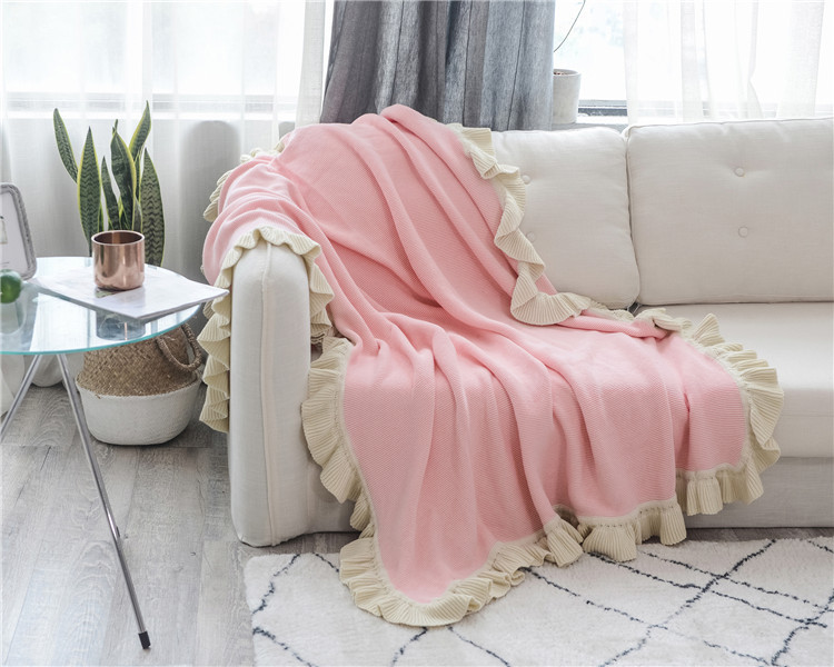 Lehká luxusní severská jednoduchá celobavlněná černá keprová deka do hotelové ložnice, vlněná deka, povlečení_voghion.com