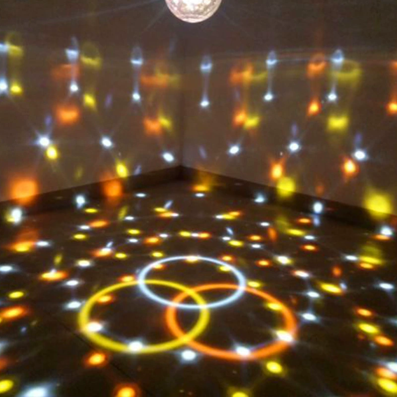 Factory direct selling 9 -color automatic LED crystal magic ball light sound control rotation colorful lamp bedroom festive decoration color lamp