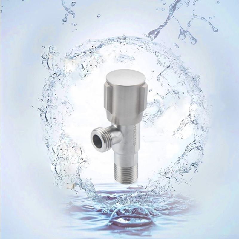 厂家批发 304拉丝不锈钢角阀 三角阀 马桶龙头热水器冷热水直角阀|ms